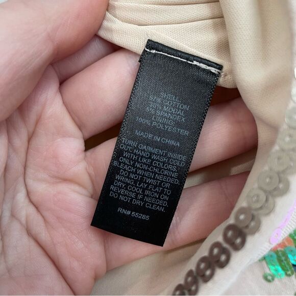 Express Aztec Western Sequin Peach Multicolor Lined Mini Skirt Women’s Size XS - Picture 4 of 6